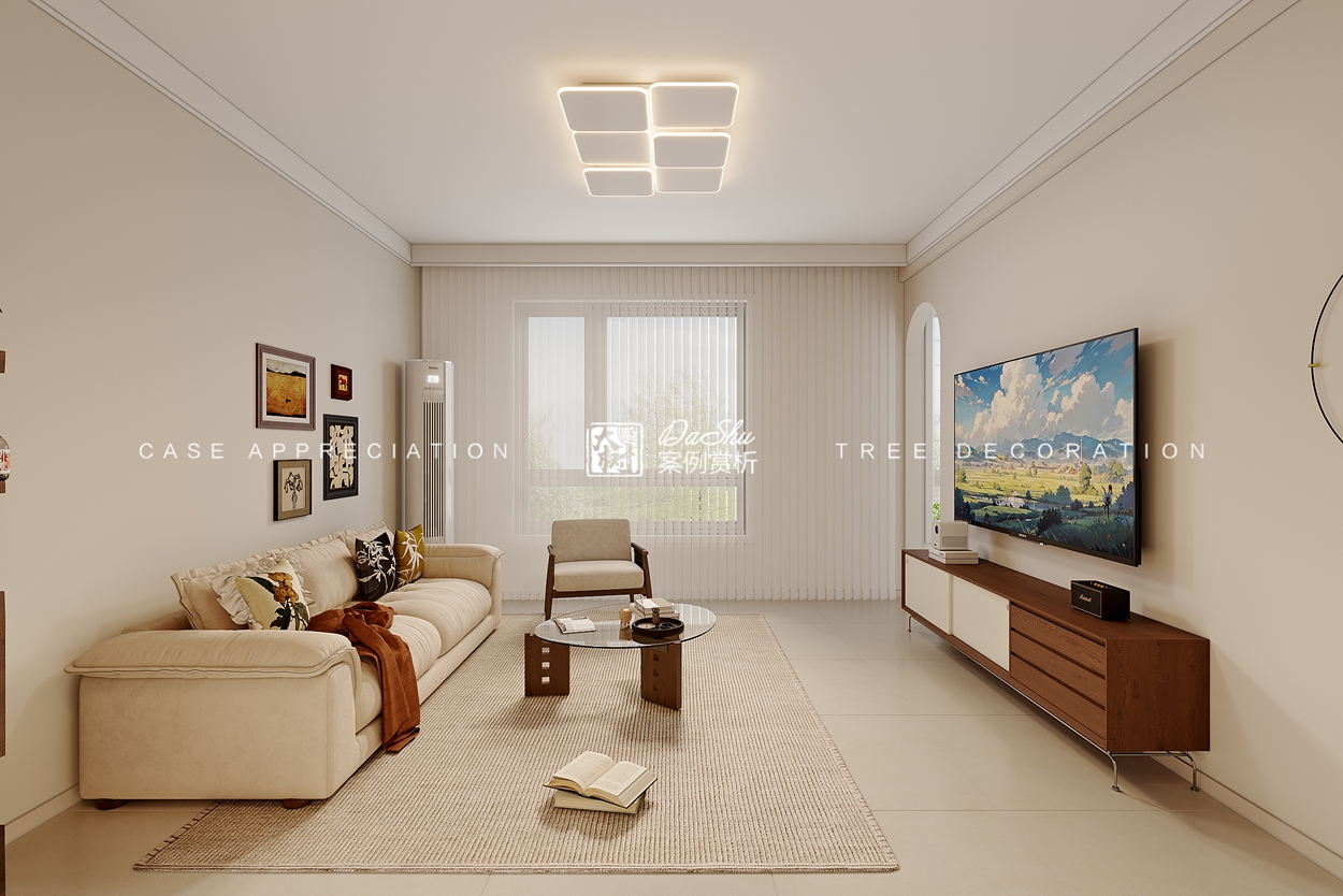 匯宏時代廣場97㎡奶油中古風(fēng)