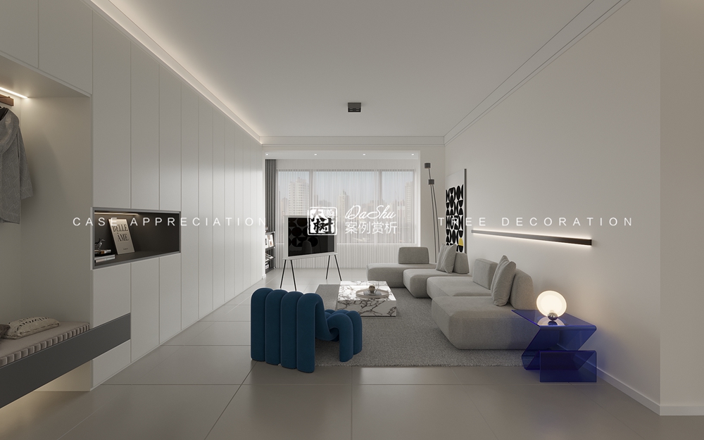 松浦觀江國際60㎡極簡風(fēng)格效果圖