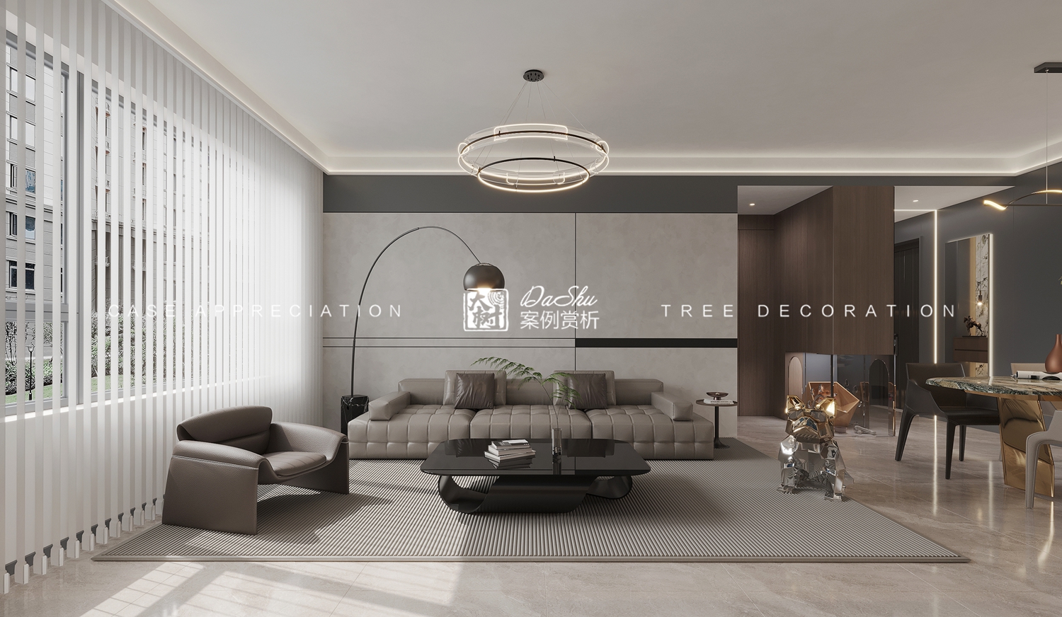 龍創睦鄰80㎡現代風格效果圖