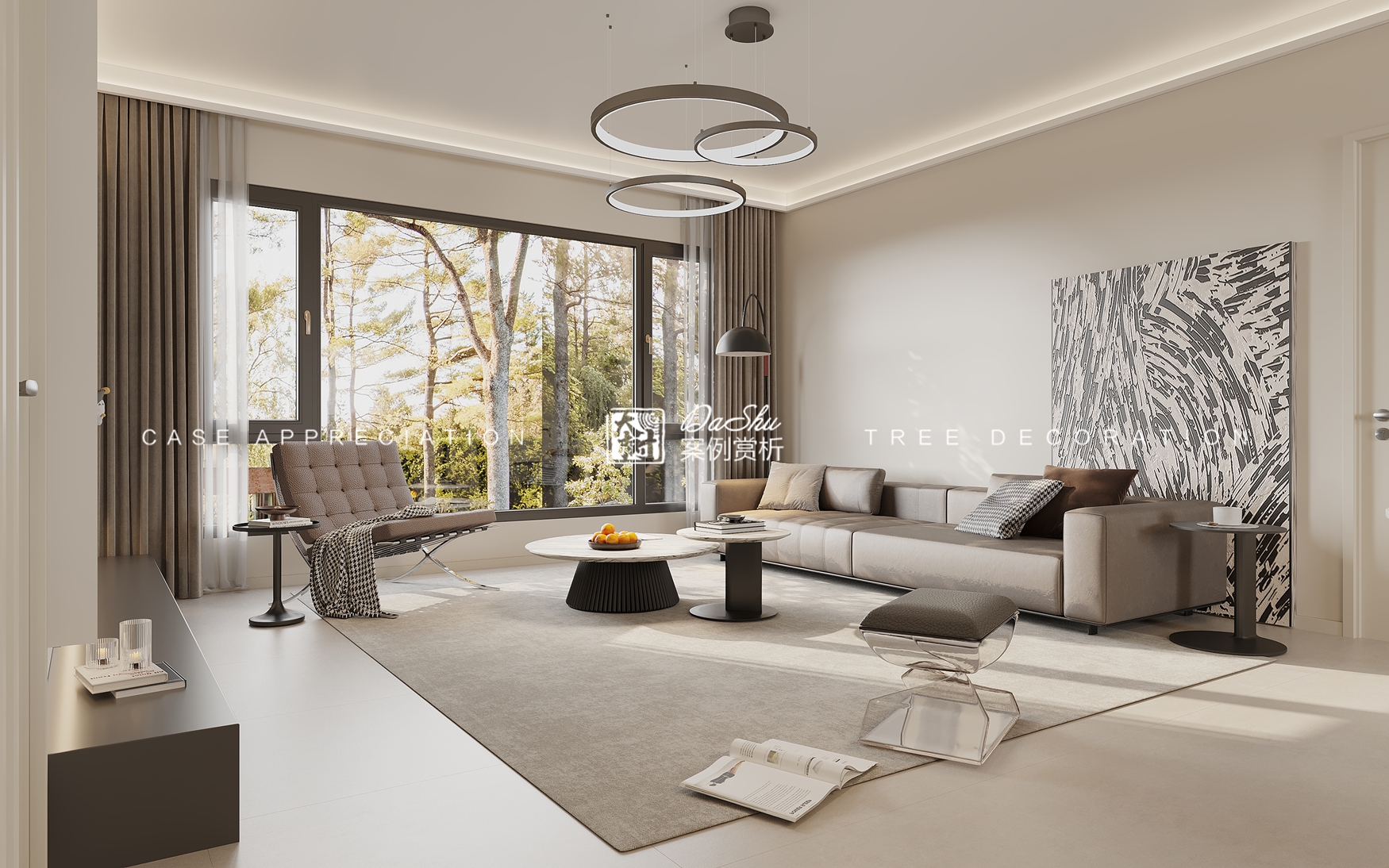 江語時代80㎡現代風格效果圖