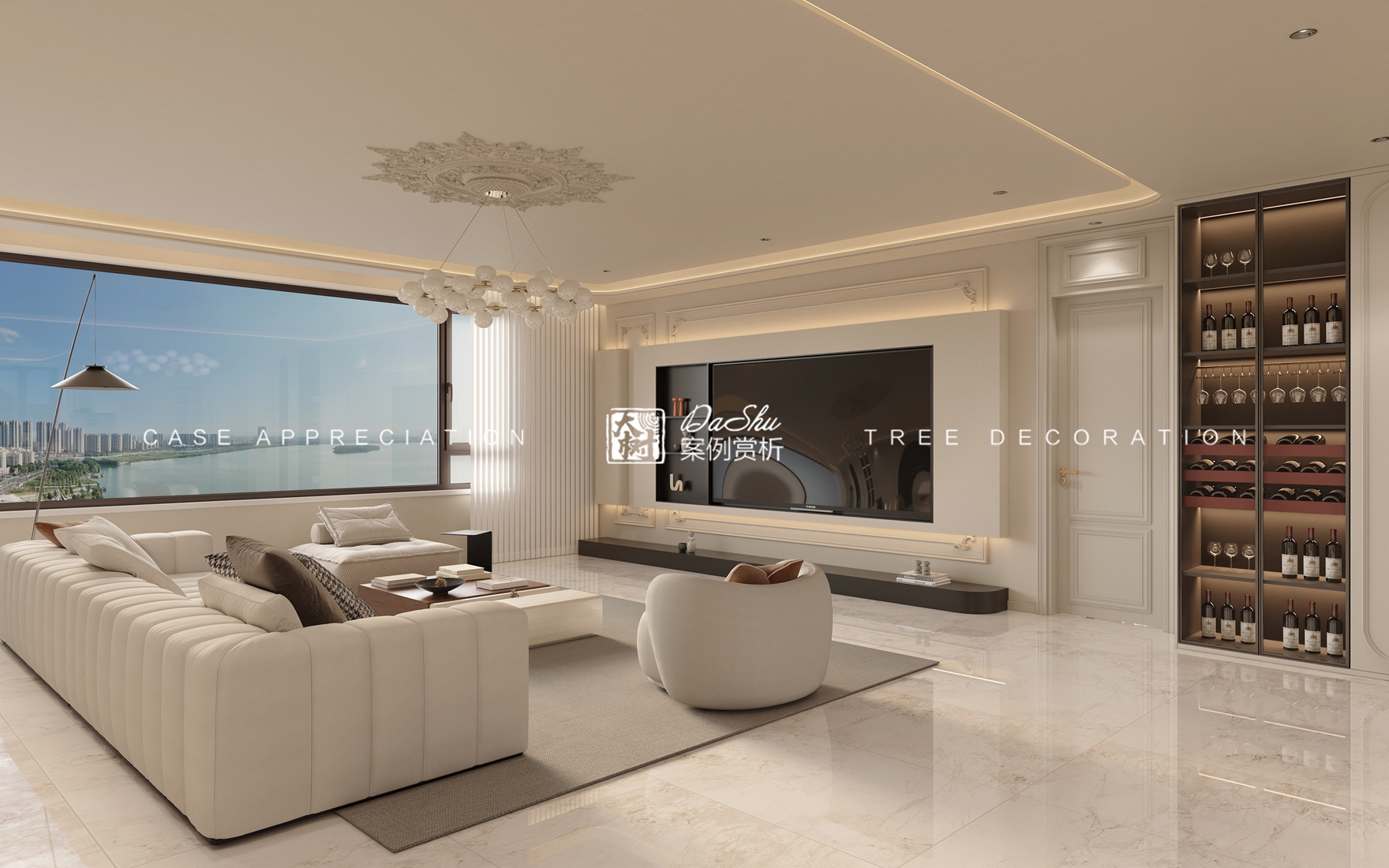 綠城誠園121㎡法式風格效果圖