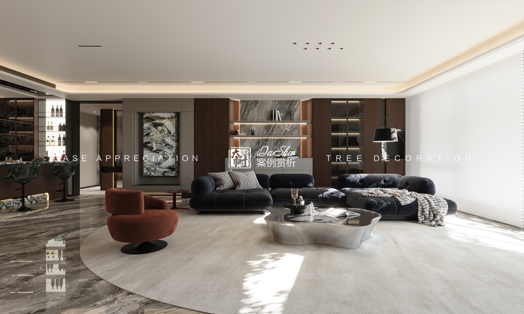 汀瀾灣79㎡現(xiàn)代風格效果圖