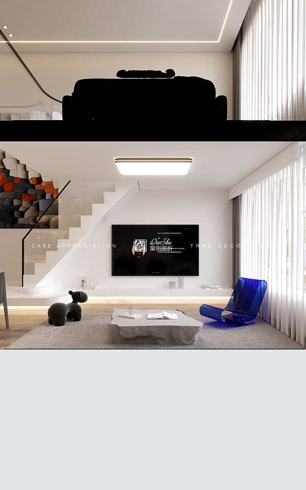 寶宇鉑辰府60㎡意式風格效果圖