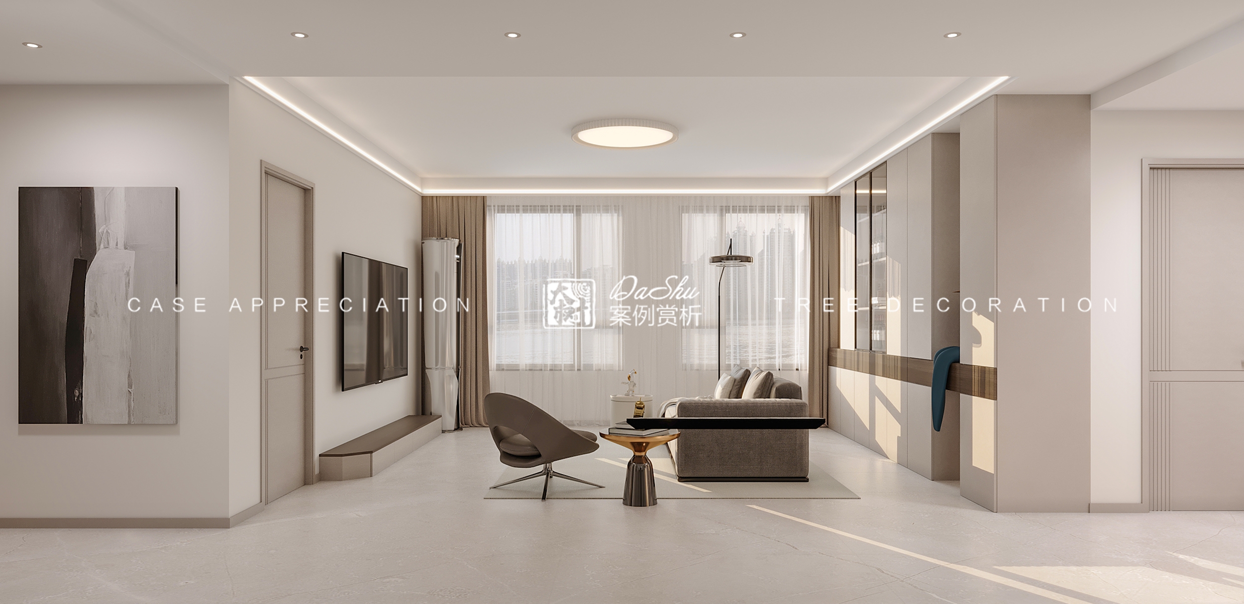 璞悅灣89㎡現代風格效果圖