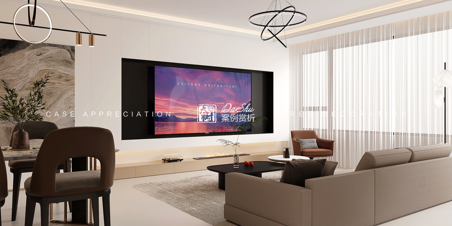 昆侖賦102㎡現代風格效果圖