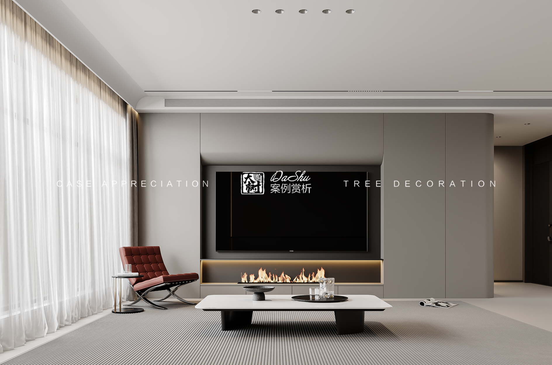 九里芳華98㎡現代風格效果圖