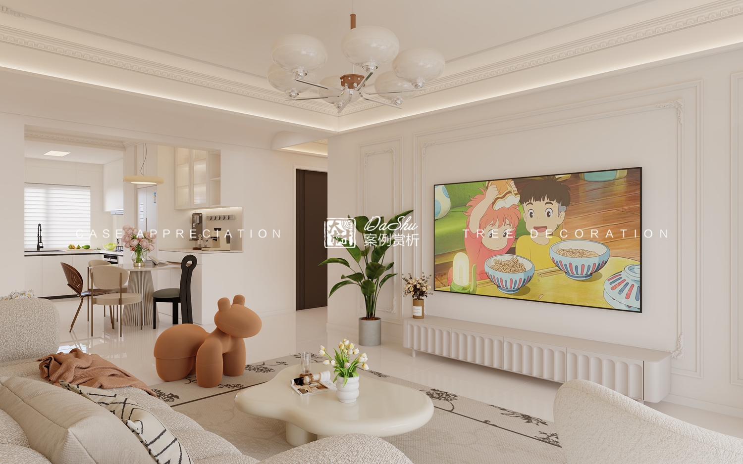 歐洲新城90㎡法式風格效果圖