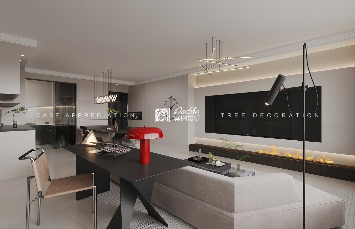 陽光印象80㎡現代風格效果圖