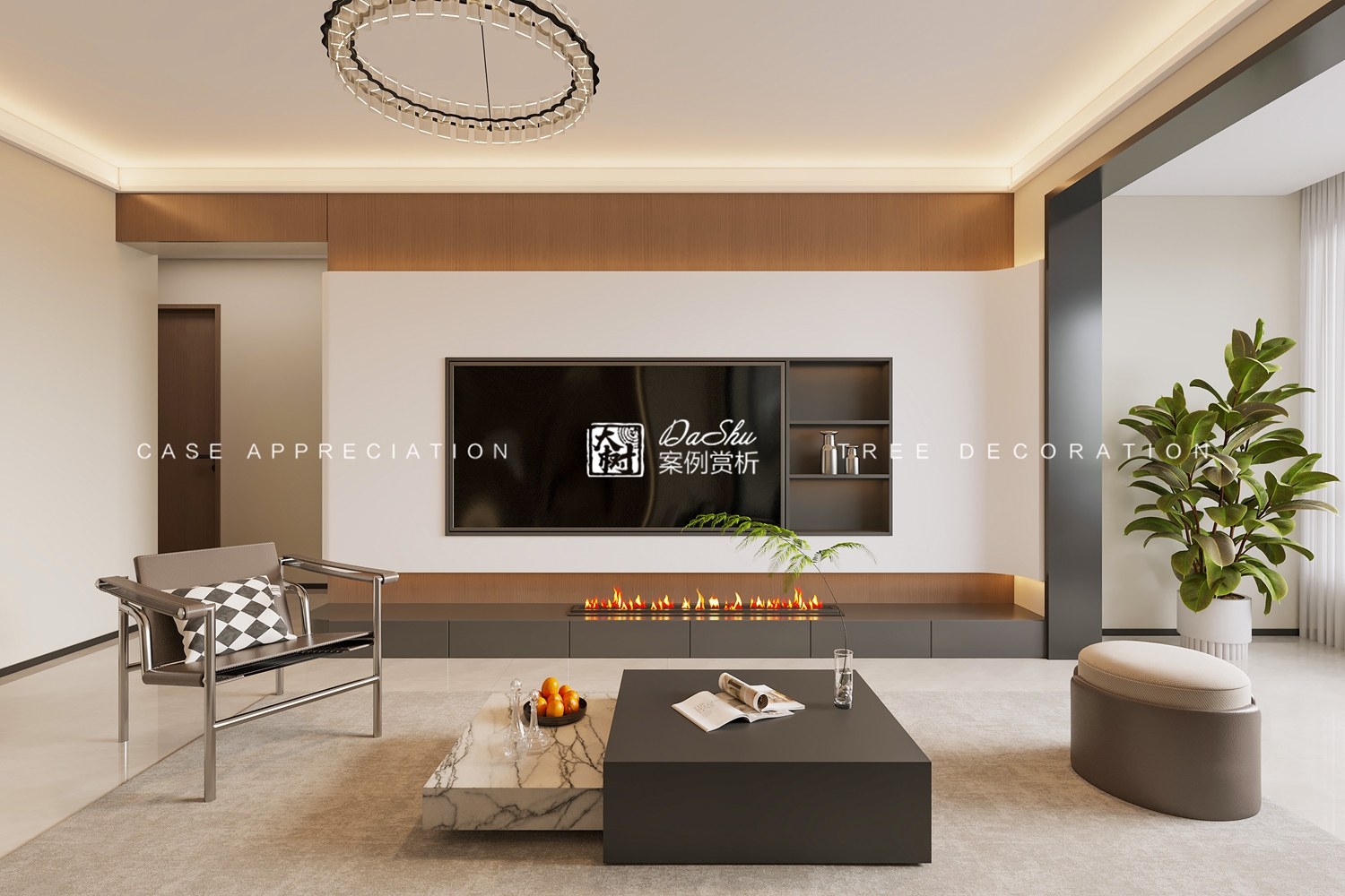 中海云麓公館89㎡意式風(fēng)格效果圖