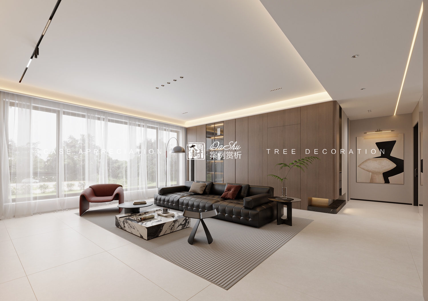 中海云麓120㎡現代風格效果圖